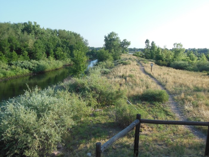 Nature trail ride in Fort Collins. Co