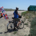 Riding into Nebraska on a windy day