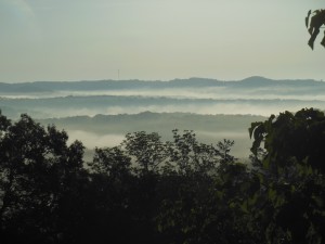 Early Morning Fog between the Hills in Missouri