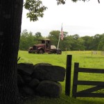 Massachusetts Truck and Flag