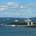 Sailboats on the bay Portland ME