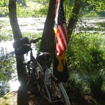 Bike by the pond