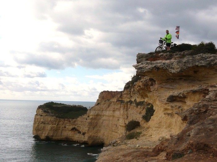 Bike on a Cliff Ferragudo Coast