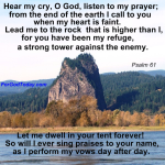 For God today, Beakon Rock, Psalm 61