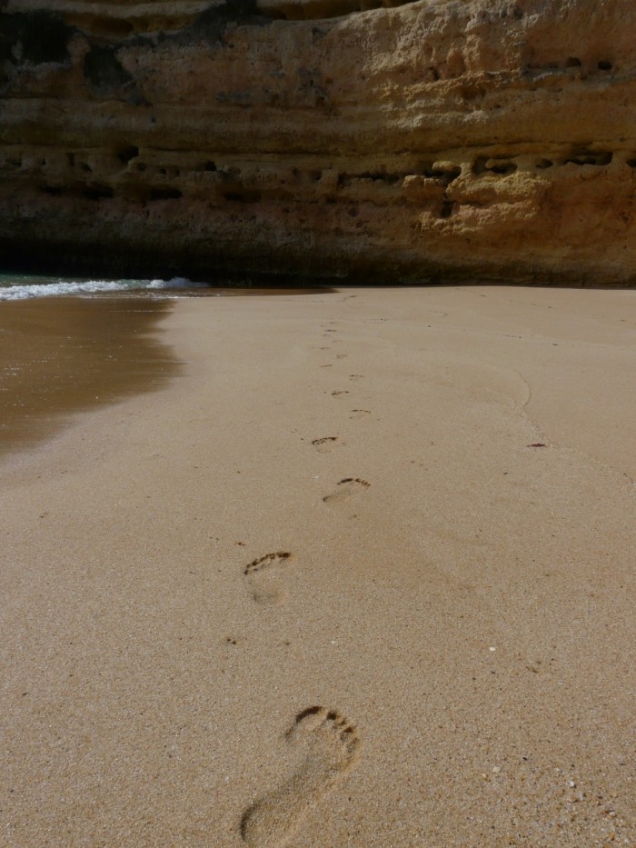 footprints in the sand