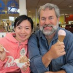 eating ice cream with an international student